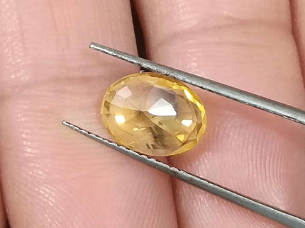 GSI Certified 1.92ct Yellow Sapphire, Natural Heated Gemstone - SMSGEMS 