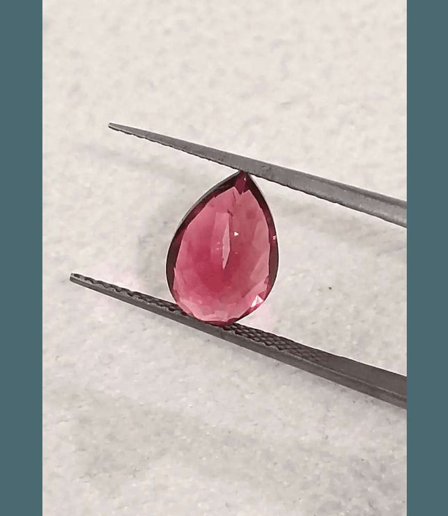 1.93ct Rubellite tourmaline certified by GSI - SMSGEMS 