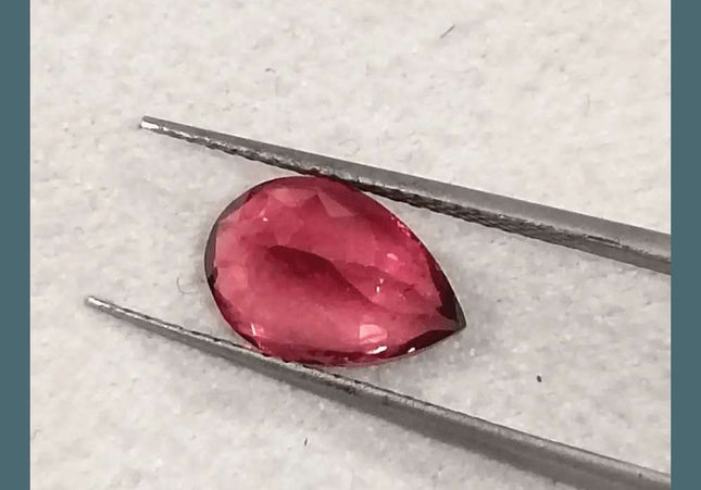 1.93ct Rubellite tourmaline certified by GSI - SMSGEMS 