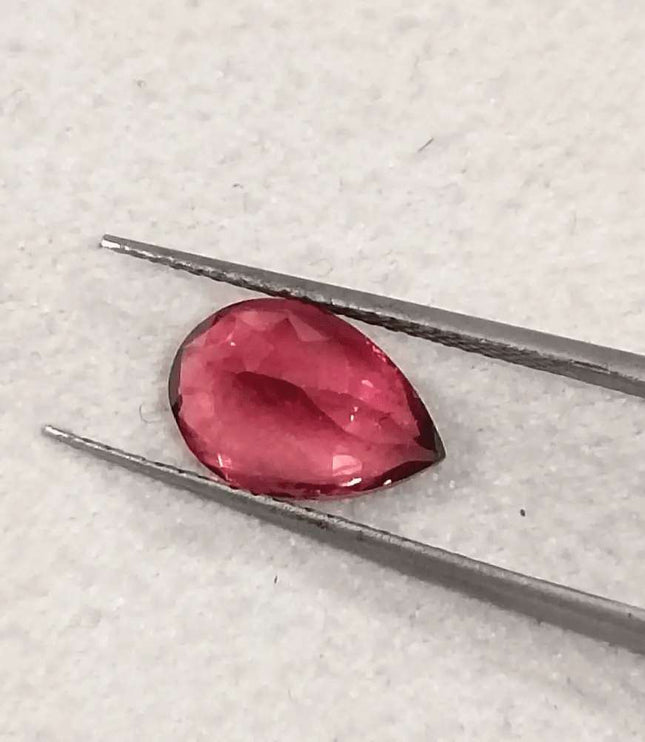 1.93ct Rubellite tourmaline certified by GSI - SMSGEMS 