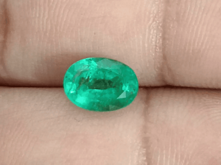 GSI Certified 1.95ct Medium Intense Green Emerald, Natural Gemstone - SMSGEMS 