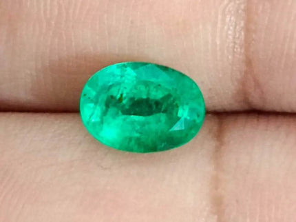 GSI Certified 1.95ct Medium Intense Green Emerald, Natural Gemstone - SMSGEMS 