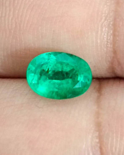 GSI Certified 1.95ct Medium Intense Green Emerald, Natural Gemstone - SMSGEMS 