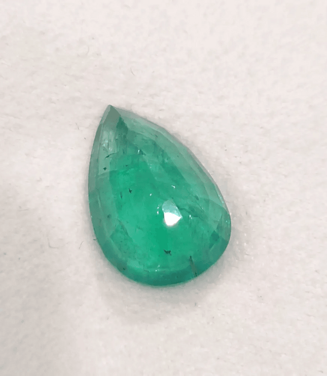 GSI Certified 13.47ct Medium Deep Golden Green Swat Emerald, Natural Gemstone - SMSGEMS 