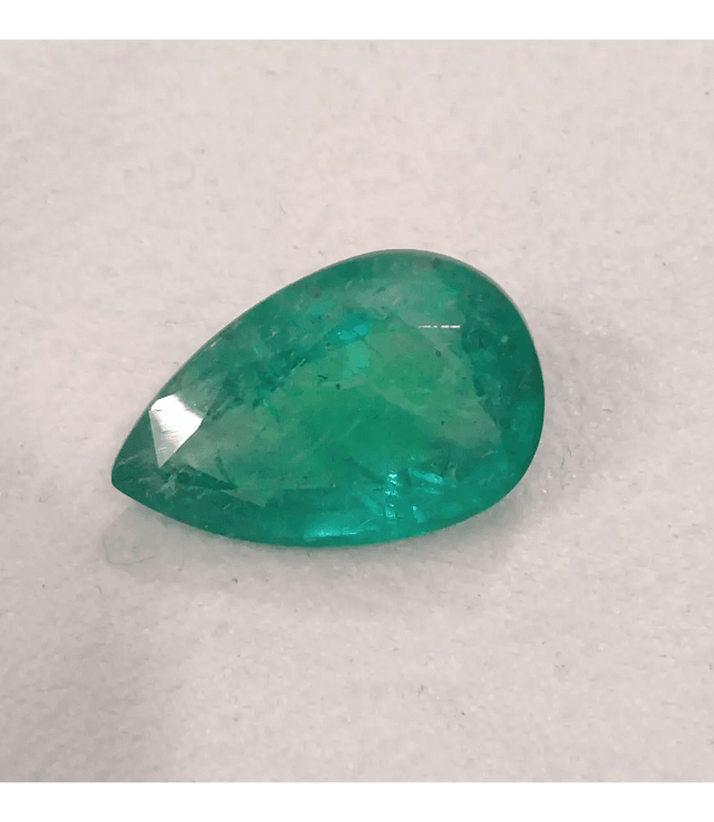 GSI Certified 13.47ct Medium Deep Golden Green Swat Emerald, Natural Gemstone - SMSGEMS 