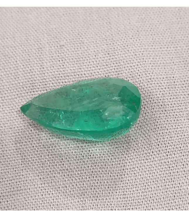 GSI Certified 13.47ct Medium Deep Golden Green Swat Emerald, Natural Gemstone - SMSGEMS 