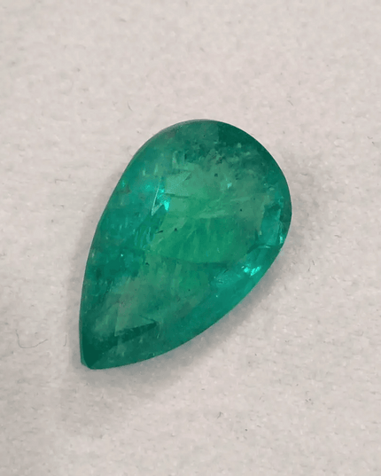 GSI Certified 13.47ct Medium Deep Golden Green Swat Emerald, Natural Gemstone - SMSGEMS 