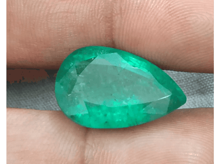 GSI Certified 13.47ct Medium Deep Golden Green Swat Emerald, Natural Gemstone - SMSGEMS 