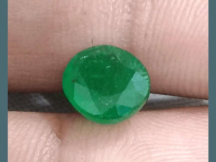 2.10ct Deep Green Emerald certified by GSI - SMSGEMS 
