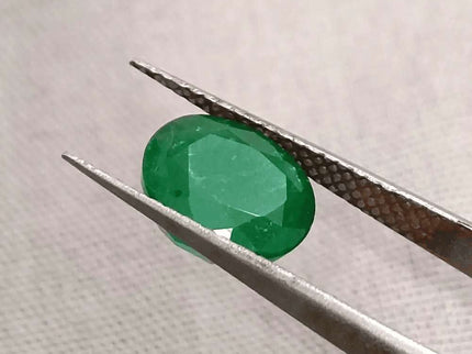 2.10ct Deep Green Emerald certified by GSI - SMSGEMS 