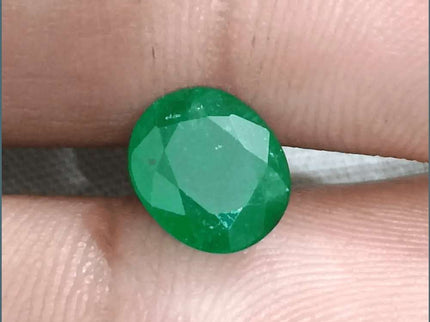 2.10ct Deep Green Emerald certified by GSI - SMSGEMS 