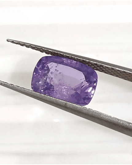 GSI Certified 2.10ct Purplish Blue Sapphire, Natural Untreated Gemstone - SMSGEMS 