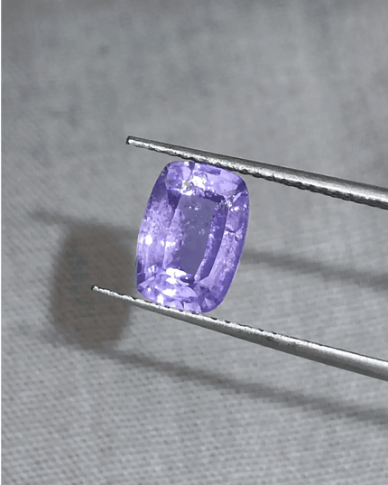 GSI Certified 2.10ct Purplish Blue Sapphire, Natural Untreated Gemstone - SMSGEMS 