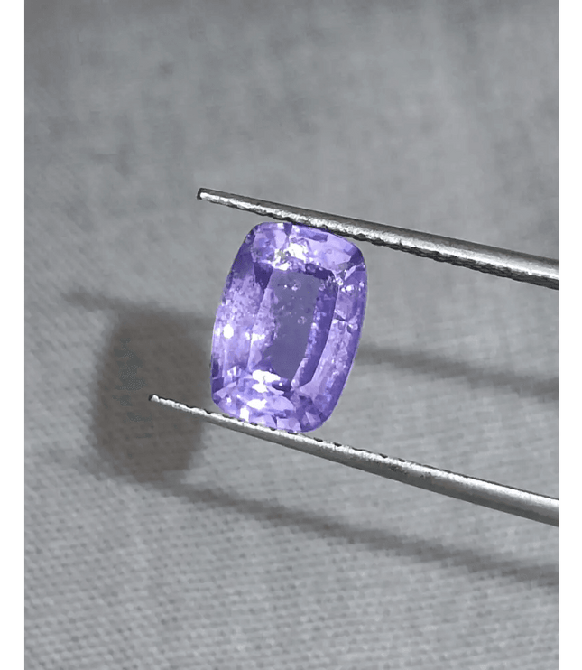 GSI Certified 2.10ct Purplish Blue Sapphire, Natural Untreated Gemstone - SMSGEMS 