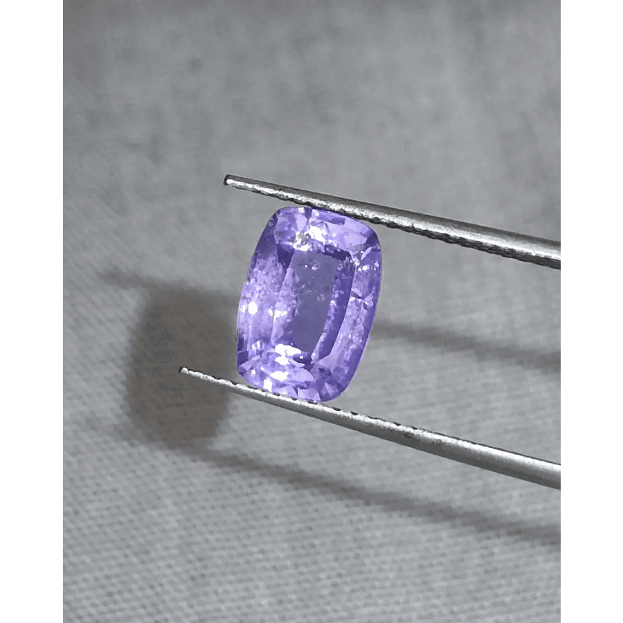 GSI Certified 2.10ct Purplish Blue Sapphire, Natural Untreated Gemstone - SMSGEMS 