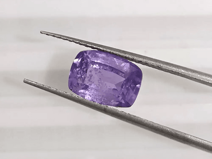 GSI Certified 2.10ct Purplish Blue Sapphire, Natural Untreated Gemstone - SMSGEMS 