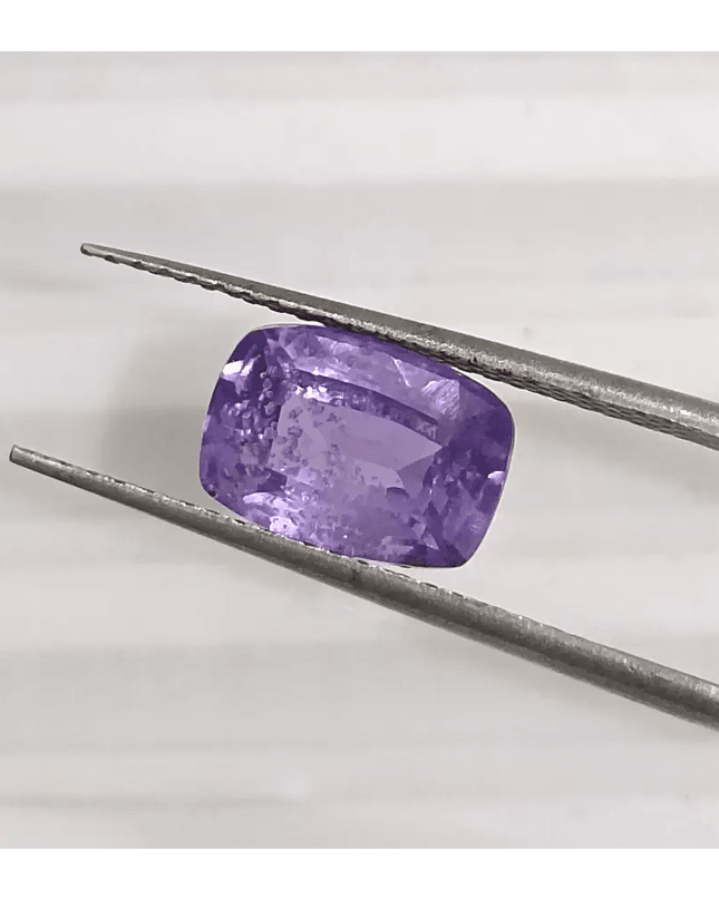 GSI Certified 2.10ct Purplish Blue Sapphire, Natural Untreated Gemstone - SMSGEMS 