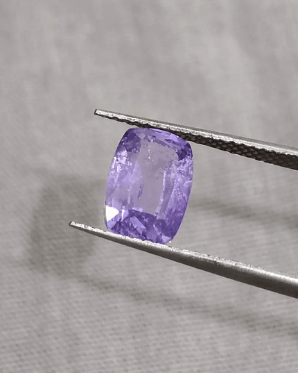 GSI Certified 2.10ct Purplish Blue Sapphire, Natural Untreated Gemstone - SMSGEMS 