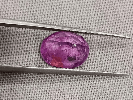 GSI Certified 2.13ct Purple Ceylon Sapphire , Natural Untreated Gemstone - SMSGEMS 