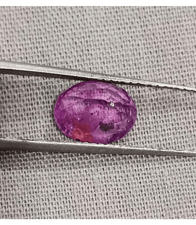 GSI Certified 2.13ct Purple Ceylon Sapphire , Natural Untreated Gemstone - SMSGEMS 