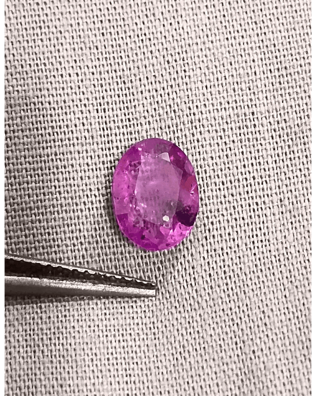 GSI Certified 2.13ct Purple Ceylon Sapphire , Natural Untreated Gemstone - SMSGEMS 