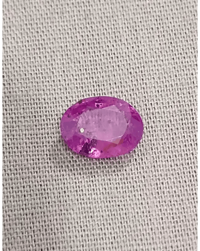 GSI Certified 2.13ct Purple Ceylon Sapphire , Natural Untreated Gemstone - SMSGEMS 