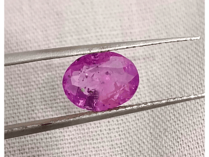 GSI Certified 2.13ct Purple Ceylon Sapphire , Natural Untreated Gemstone - SMSGEMS 