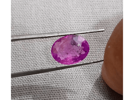 GSI Certified 2.13ct Purple Ceylon Sapphire , Natural Untreated Gemstone - SMSGEMS 