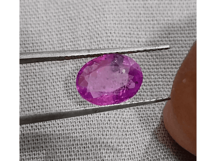 GSI Certified 2.13ct Purple Ceylon Sapphire , Natural Untreated Gemstone - SMSGEMS 