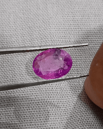 GSI Certified 2.13ct Purple Ceylon Sapphire , Natural Untreated Gemstone - SMSGEMS 