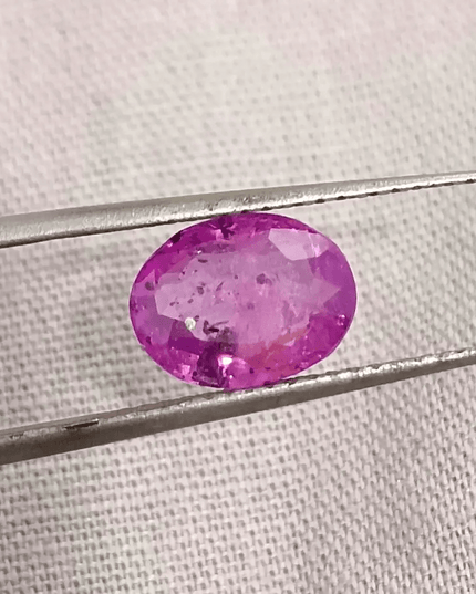 GSI Certified 2.13ct Purple Ceylon Sapphire , Natural Untreated Gemstone - SMSGEMS 