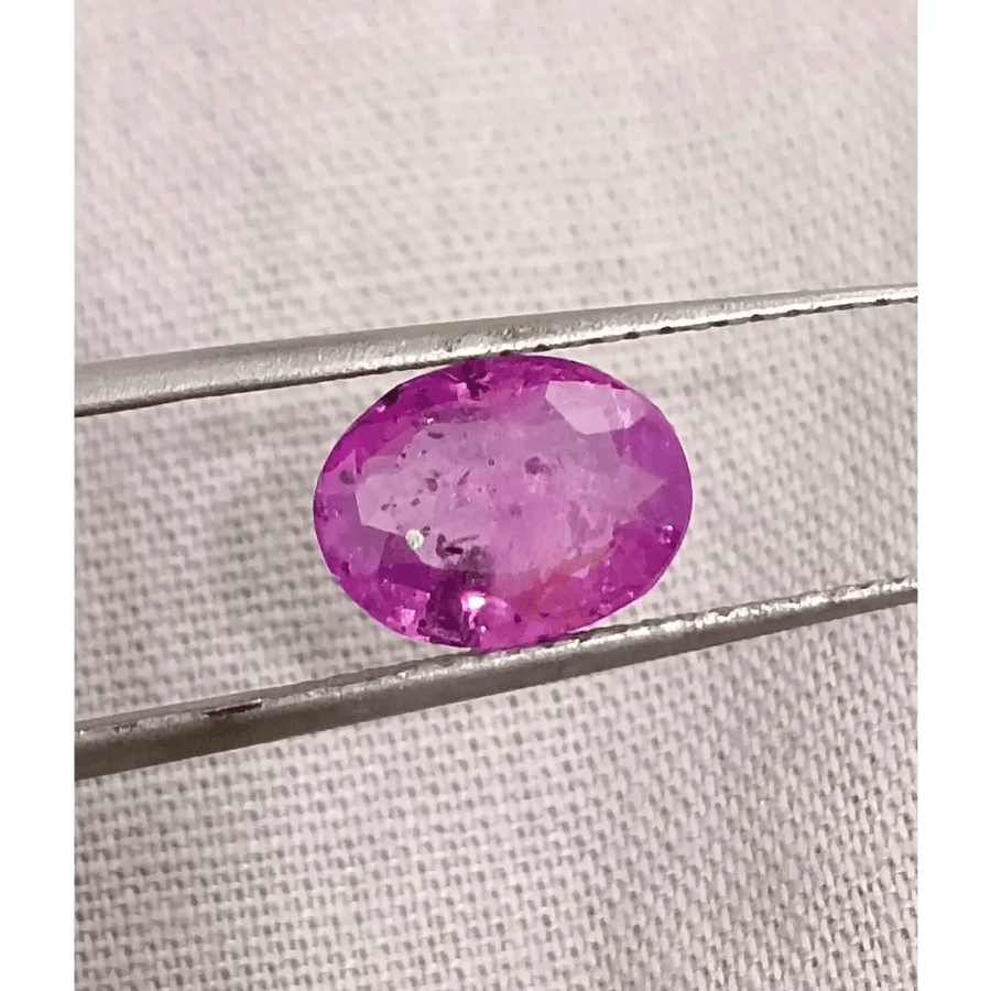 GSI Certified 2.13ct Purple Ceylon Sapphire , Natural Untreated Gemstone - SMSGEMS 