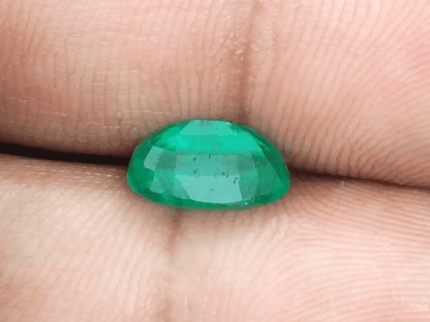 GSI Certified 2.16ct Medium Green Zambian Emerald, Natural Gemstone - SMSGEMS 
