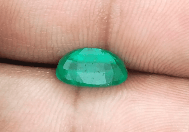 GSI Certified 2.16ct Medium Green Zambian Emerald, Natural Gemstone - SMSGEMS 