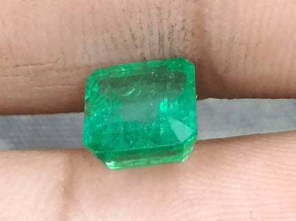 2.21ct Medium Golden Green GSI Certified Panjshir Emerald - SMSGEMS 
