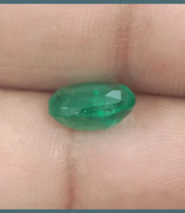 2.25ct Intense Medium Green Zambian Emerald certified by GSI - SMSGEMS 