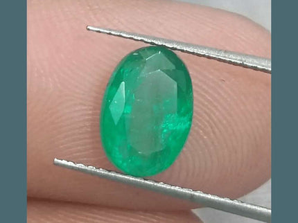 2.25ct Intense Medium Green Zambian Emerald certified by GSI - SMSGEMS 