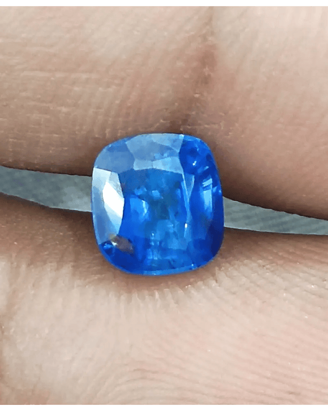GSI Certified 2.25ct Royal Blue Ceylon Sapphire, Natural Gemstone - SMSGEMS 