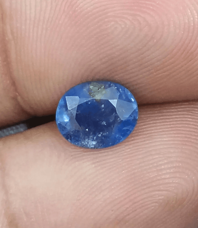 GSI Certified 2.27ct Blue Ceylon Sapphire, Natural Gemstone - SMSGEMS 