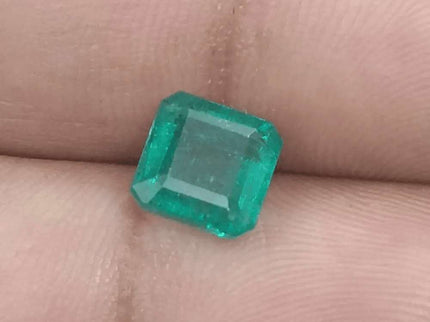 2.29ct Medium Deep Pure Green Emerald GSI Certified - SMSGEMS 
