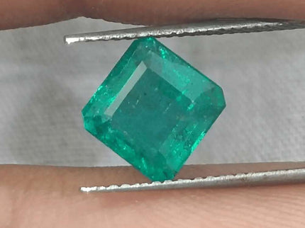 2.29ct Medium Deep Pure Green Emerald GSI Certified - SMSGEMS 