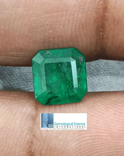 2.34ct Zambian Emerald GSI Certified - SMSGEMS 