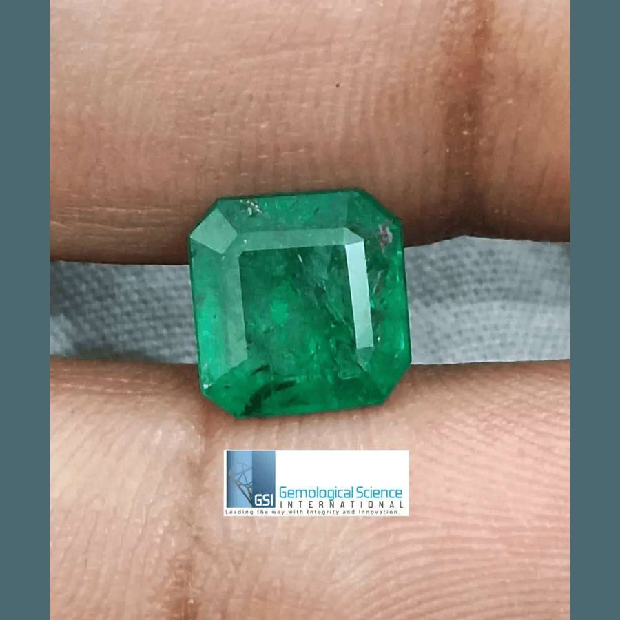 2.34ct Zambian Emerald GSI Certified - SMSGEMS 