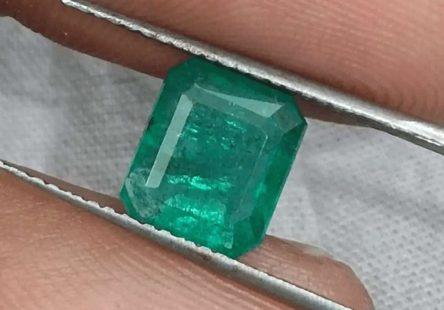 2.35ct Zambian Emerald GSI Certified - SMSGEMS 