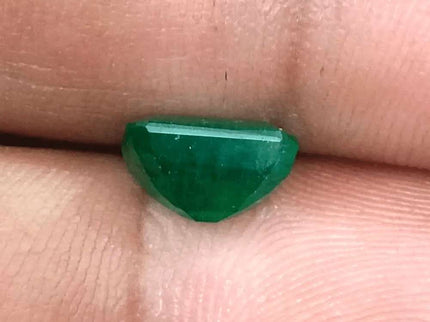 2.36ct Deep Green Zambian emerald GSI Certified - SMSGEMS 