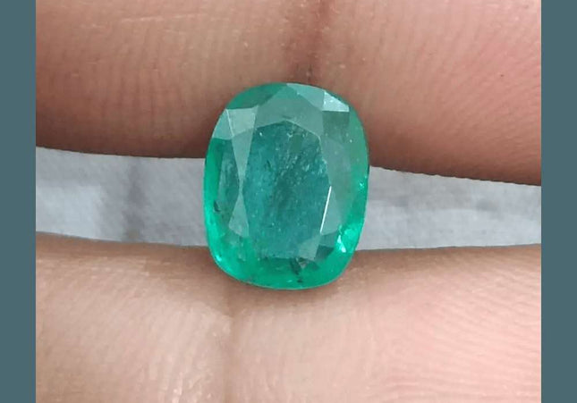 2.41ct Zambian Emerald GSI Certified - SMSGEMS 