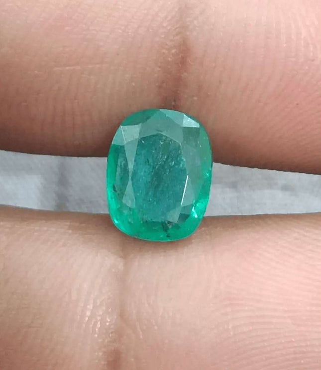 2.41ct Zambian Emerald GSI Certified - SMSGEMS 
