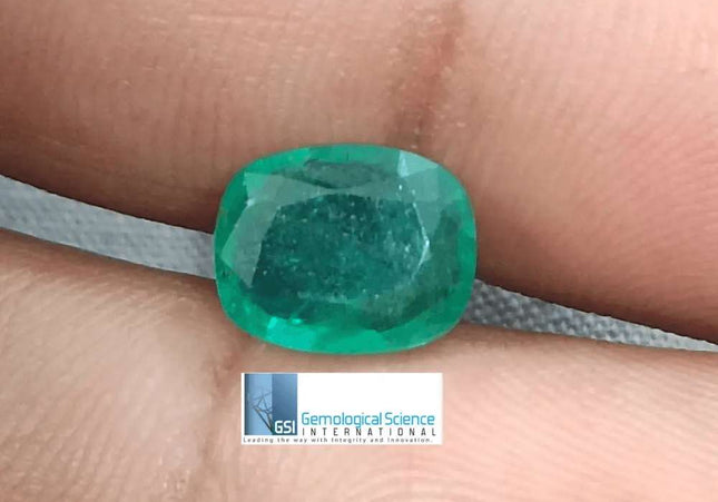 2.41ct Zambian Emerald GSI Certified - SMSGEMS 