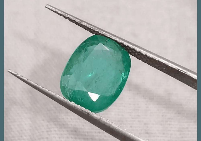 2.41ct Zambian Emerald GSI Certified - SMSGEMS 
