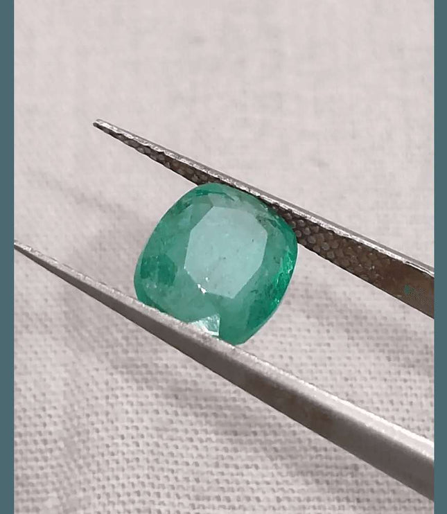 2.41ct Zambian Emerald GSI Certified - SMSGEMS 